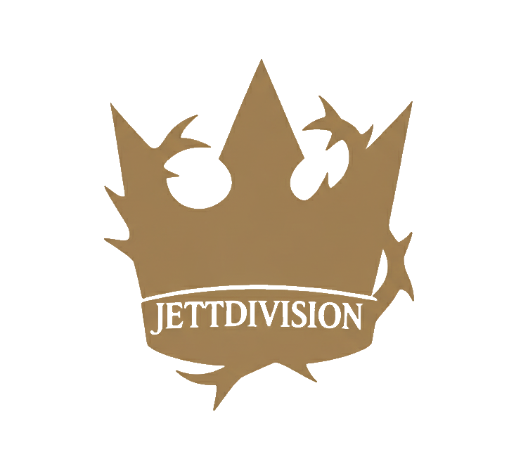Gold logo with 'JETTDIVISION' text on a white background